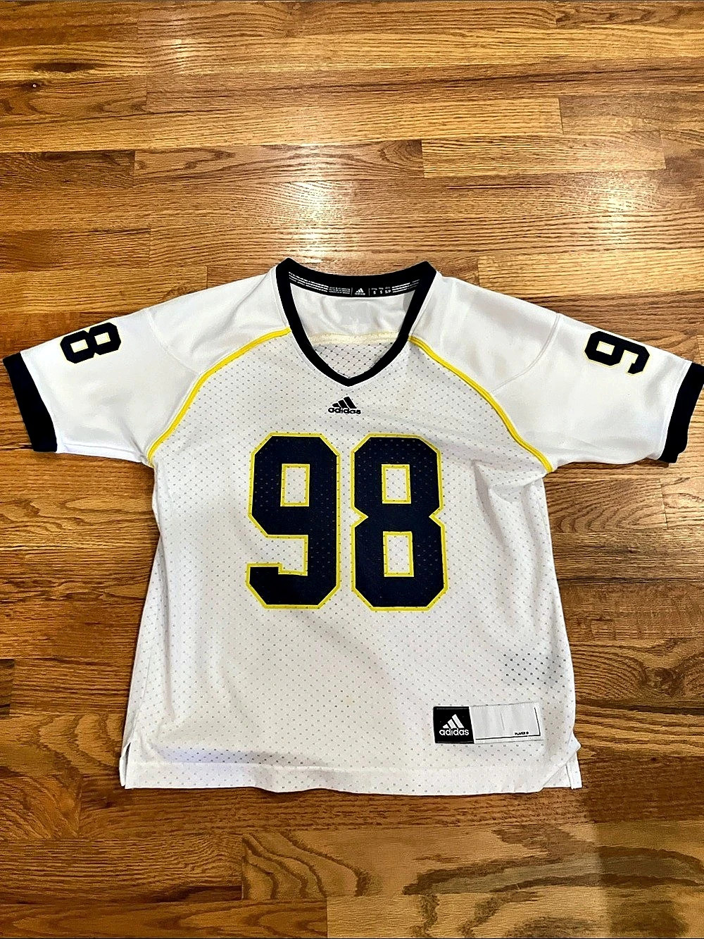 adidas Michigan Wolverines #98 jersey Football Jersey White Small kids (8) GUC